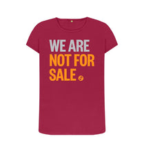 Load image into Gallery viewer, Cherry We Are Not For Sale - Ladies&#39; Crew Neck Tee
