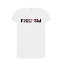 Load image into Gallery viewer, White Freedom Is Not For Sale -  Ladies&#39; Crew Neck T-Shirt
