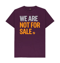 Load image into Gallery viewer, Purple We Are Not For Sale - Men&#39;s Tee
