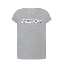 Load image into Gallery viewer, Athletic Grey Freedom Is Not For Sale - Ladies&#39; Crew Neck Tee
