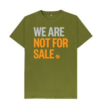Load image into Gallery viewer, Moss Green We Are Not For Sale - Men&#39;s Tee
