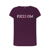 Load image into Gallery viewer, Purple Freedom Is Not For Sale - Ladies&#39; Crew Neck Tee
