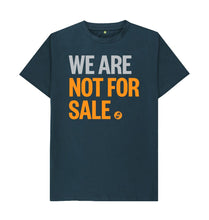 Load image into Gallery viewer, Denim Blue We Are Not For Sale - Men&#39;s Tee
