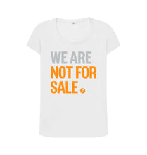 Load image into Gallery viewer, White We Are Not For Sale - Ladies&#39; Tee
