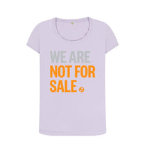 Load image into Gallery viewer, Violet We Are Not For Sale - Ladies&#39; Tee
