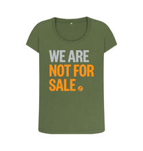 Load image into Gallery viewer, Khaki We Are Not For Sale - Ladies&#39; Tee
