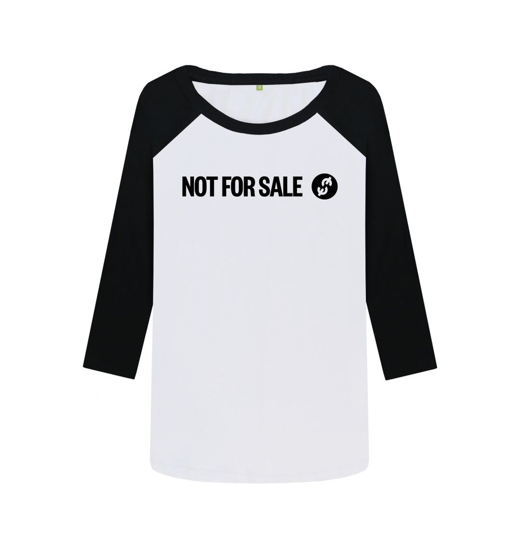 Black-White Official Not For Sale - Ladies' Baseball Jersey