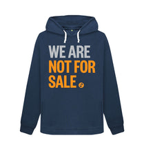 Load image into Gallery viewer, Navy Blue We Are Not For Sale - Ladies&#39; Hoodie
